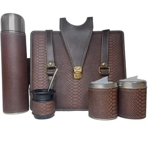 348V New Set Yerba Mate Kit Container Gourd(Cup) Bombilla(Straw) Thermo Bag - Picture 1 of 1