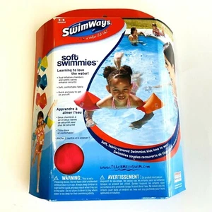 New Swimways Soft Swimmies Arm Floats Pink Orange Pool Floaties Kids Ages 3-5 - Picture 1 of 4