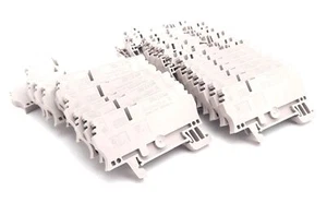 Lote de 30 bloques de terminales Weidmuller 1608540000 3 posiciones 600V, 27A, 26-12AWG - Imagen 1 de 4