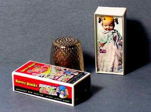 Dollhouse Miniature 1:12 Bonny Braids Baby Doll Box  1950s dollhouse girl  - Picture 1 of 4