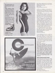 1977 Canyon Surfboard Ad / San Diego CA / David Barr - Picture 1 of 1