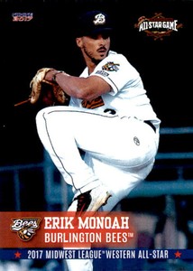 2017 Midwest League All-Stars Choice #39 Erik Monoah Homestead Florida FL Card