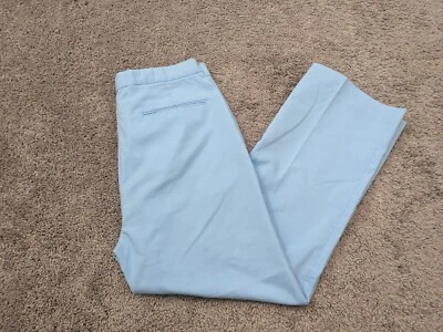 Pantalones de club vintage IZOD para mujer 34 azul claro pierna ancha golf oficina informal Foto 1 de 4