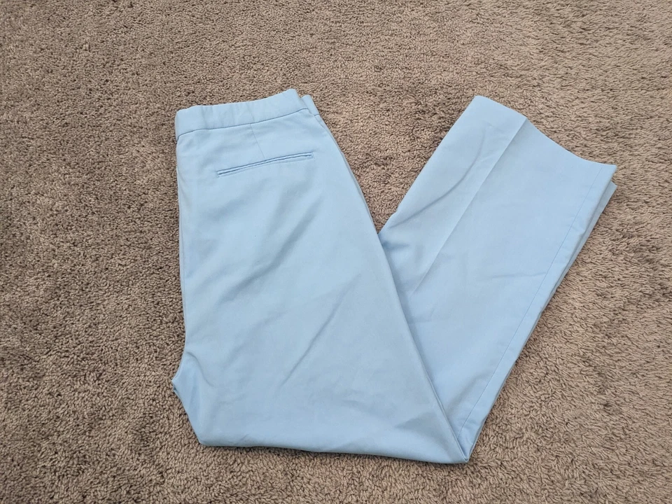 Vintage IZOD Club Pants Women's 34 Light Blue Wide Leg Golf Casual Office - Image 1 of 4