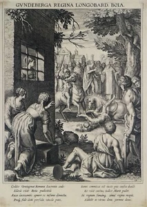 Etching Gravure Acquaforte Bulino Relic Reliquia Raphael SADELER 1614 Gundeperga - Picture 1 of 4
