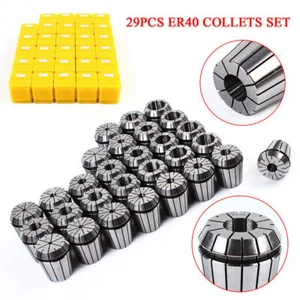 Precision ER40 Collet Set 29PCs Collet Chuck 1/8"-1" Tool for CNC Milling Lathe - Picture 1 of 12