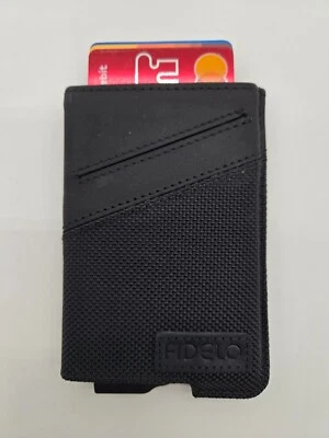Fidelo Rfid Black Nylon Minimalist Wallet (Slim - only 1/2" thick) - Image 1 of 4