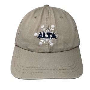 Alta Snowflake Slideback Hat Tan OSFA Embroidered Leather Strap - Picture 1 of 8