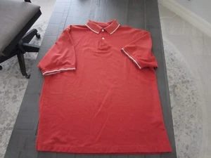 Haggar Herren Performance Cool 18 Orange Koralle Polo Large Golf Freizeit schnelltrocknend - Bild 1 von 5