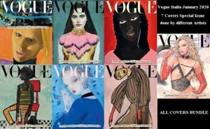 Vogue Magazine Italia January 2020 #833 All Covers Bundle (1 to 7) ILLUSTRATED - Picture 1 of 1