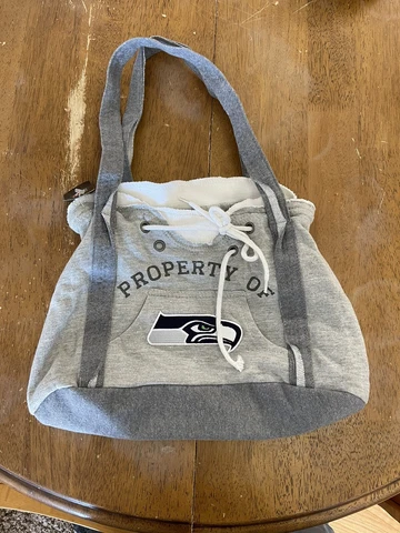 Officially Licensed NFL Sweatshirt Bag/Purse- Seattle Seahawks Cover