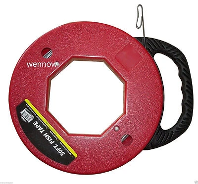 WENNOW Fish Tape, Steel Cable, Wire Pulling Tools 50 Ft