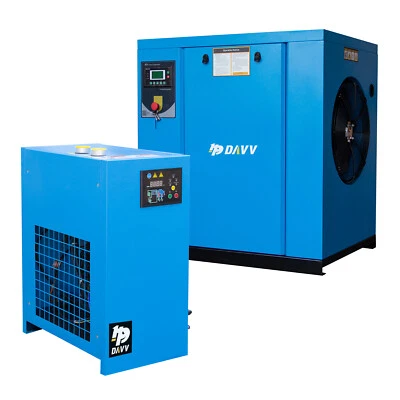 20HP 3 Ph 460V Screw Air Compressor with 110V 1 Ph Refrigerated Air Dryer - Image 1 of 4
