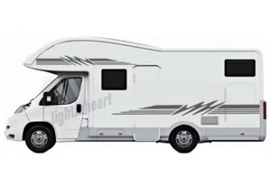 4 PCS Auto RV Caravan Side Door Stripe Graphic Vinyl Sticker Racing Sport Decals - Picture 1 of 6