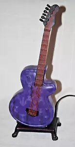 Glass Electric GUITAR Table LAMP/Night Light- 15” PURPLE Marbled, Corded, Accent - Picture 1 of 10