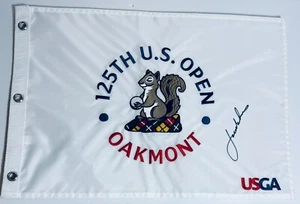 JORDAN SPIETH SIGNED AUTOGRAPH 2025 US OPEN GOLF FLAG PIN COA EXACT PROOF AUTO - Picture 1 of 2