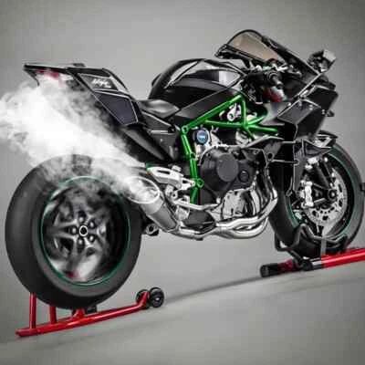 1:6 Kawasaki H2R Bootable Sprayable Dynamic Alloy Metal Diecast Motorcycle Model - Image 1 of 4