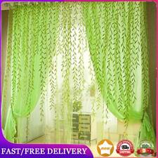 Willow Floral Yarn Sheer Curtain Lightweight Translucent for Living Room Kitchen