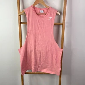 Gymshark Critical Drop Armhole Tank Top Mens Extra Large Pink Slim Fit Crew Neck - Picture 1 of 9