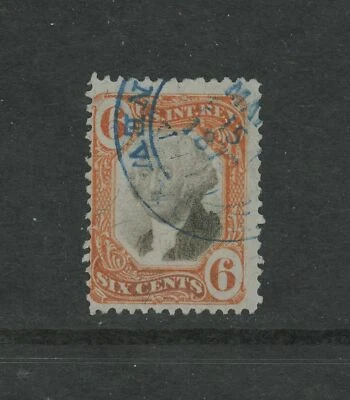 USA Scott # R138 F-VF Used Revenue BOB US 6 cent Stamp Cat $115 - Image 1 of 2