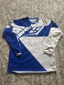 Fly Racing F-16 blau weiß Trikot Shirt Langarm Gr. XL Dirtbike MotoCross - Bild 1 von 7