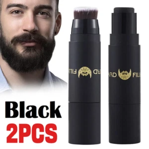 2PCS Waterproof Beard Filling Stick Instant Darkening Mustache Hair Dye Filler - Picture 1 of 13