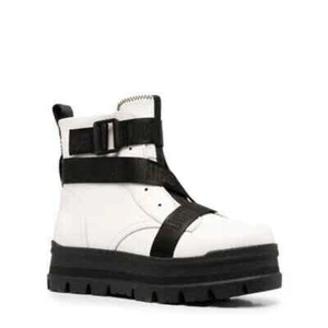 UGG SID Combat Waterproof Strappy Leather Chunky Boots - Picture 1 of 11