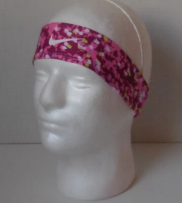 Nike Modern Graphic Headband 2" Adult Unisex Pink Glow/Volt/White - Imagem 1 de 4