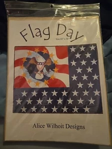 ALICE WILHOIT DESIGNS~Flag Day~QUILTING PATTERN~Applique~68"X54", Vintage 2000 - Picture 1 of 4