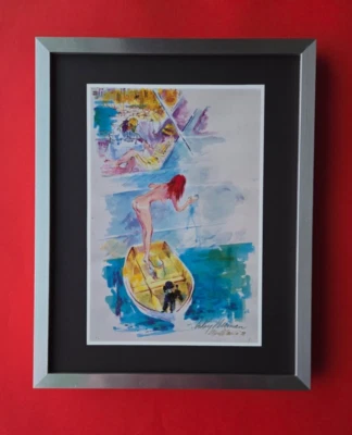 Arte Pop Firmado LeRoy Neiman LIFE IN MONACO Enmarcado Nuevo 14x11 YATES MONTECARLO Foto 1 de 3