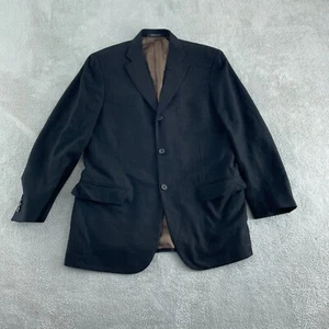 Gianluca Isaia Mens 42 Black Blazer 90% Wool 10% Cashmere 3-Button 2765 - Picture 1 of 15