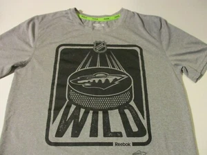 MINNESOTA WILD HOCKEY REEBOK BRAND PLAYDRY ATHLETIC SHIRT- YOUTH LARGE 14-16 NHL - Picture 1 of 11