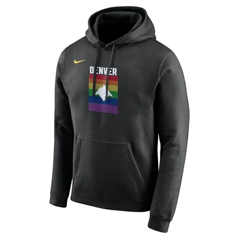 Denver Nuggets Nike City Edition Essential Logo Pullover Hoodie Men's Large NBA Cover
