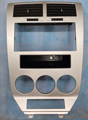 🔥07-09 Dodge Caliber tablero radio centro bisel climático tablero molduras ventilaciones plateado Foto 1 de 4