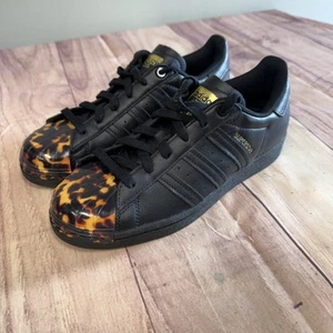 Adidas Originals Superstar Shoes Tortoise Women's Athletic Shoes Leopard Sz 7.5 - Picture 1 of 11