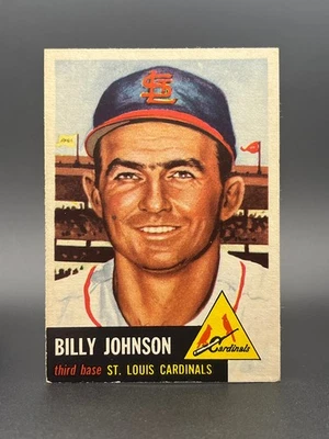 1953 Topps Baseball #21 - Billy Johnson - Cardinals - Vintage Set Break - Image 1 of 2