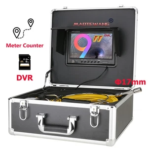9'' HD 1000TVL Sewer Camera Pipe Inspection Camera Meter Counter 17mm Video DVR - Picture 1 of 21