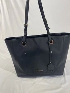 Michael Kors Temple Large Leather Tote BLACK, Beautiful Bag - Picture 1 of 16