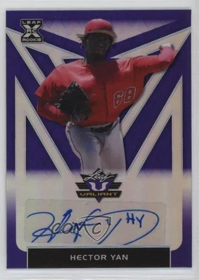 2020 Leaf Valiant Purple Prismatic /25 Hector Yan #BA-HY1 Auto - Image 1 of 2