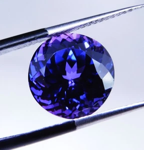 Gema certificada suelta azul púrpura zafiro Montana natural de 8,10 quilates para joyería - Imagen 1 de 9