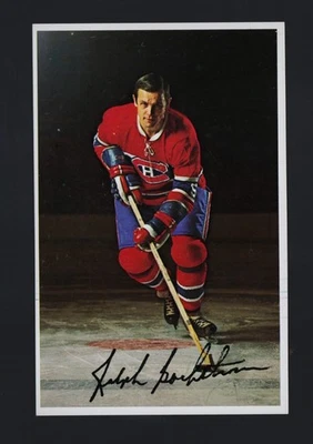 ¡Escasa postal emitida por el equipo de canadienses de Montreal 1969 Ralph Backstrom! Foto 1 de 3