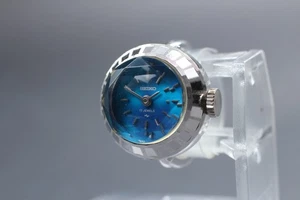 [Near MINT]  SEIKO Ring Watch 11-0290 18mm blue Dial Mechanical Women's Watch - Picture 1 of 10