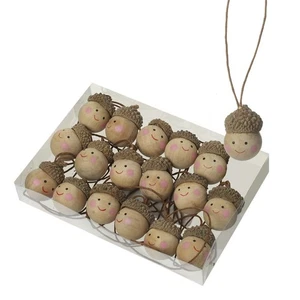 Acorns with Faces Rustic Hanging Christmas Tree Decorations Heaven Sends Decor - Picture 1 of 1