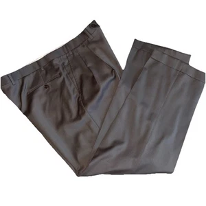 Canali Fodera Pantalone Uomo Grigio Scuro Vestito Pura Lana Vergine 38W X 30 Lungo $395 - Foto 1 di 10