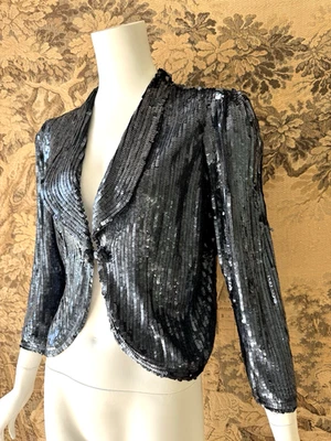 Vintage 1930s 40s Jacket Art Deco Sequin Jacket - Image 1 of 4