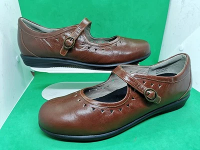 Zapatos para mujer Aetrex Mary Jane de cuero marrón talla 12 AMPLIOS EL61W  Foto 1 de 4