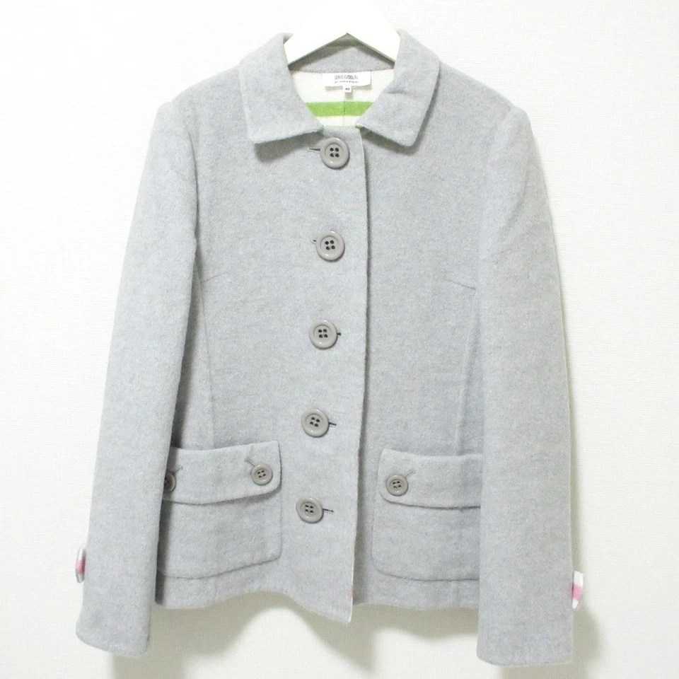 Chaqueta Medio Abrigo SONIA BY SONIA RYKIEL Mezcla Angora 40 Gris Mujer USADA Foto 1 de 4