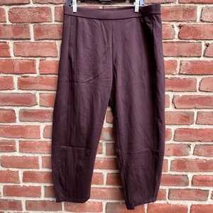 Eileen Fisher $218 Women's washable Flex Ponte Lantern Pants brown large - Picture 1 of 10