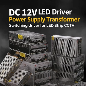 Controlador de fuente de alimentación LED DC 12V controlador de conmutación transformador controlador para tira de LED CCTV - Imagen 1 de 73