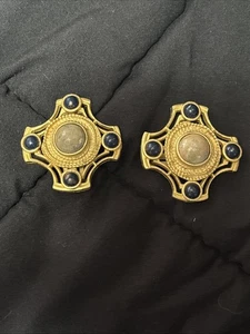 Robert Rose signierte Ohrclips Cobochan - Bild 1 von 2